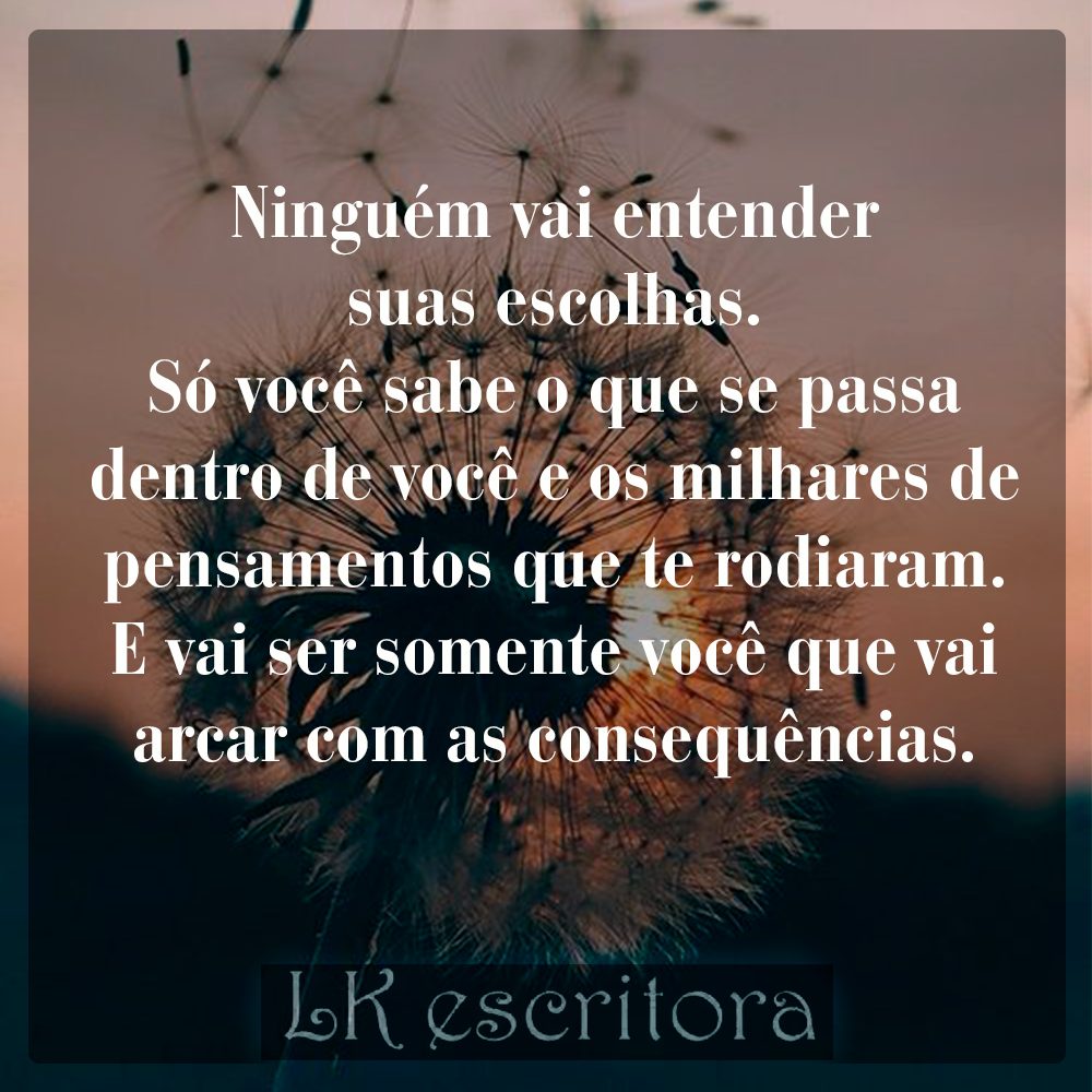 Arte do Instagram de frases LK Escritora